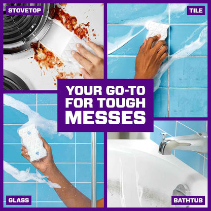 Mr. Clean Magic Eraser Sponge, All Purpose Cleaner, Cleaning Scrubber, Kitchen, Bathroom, Shower, Oven, Cleaning Supplies, Variety Pack with Ultra Thick, Ultra Foamy, & Extra Durable