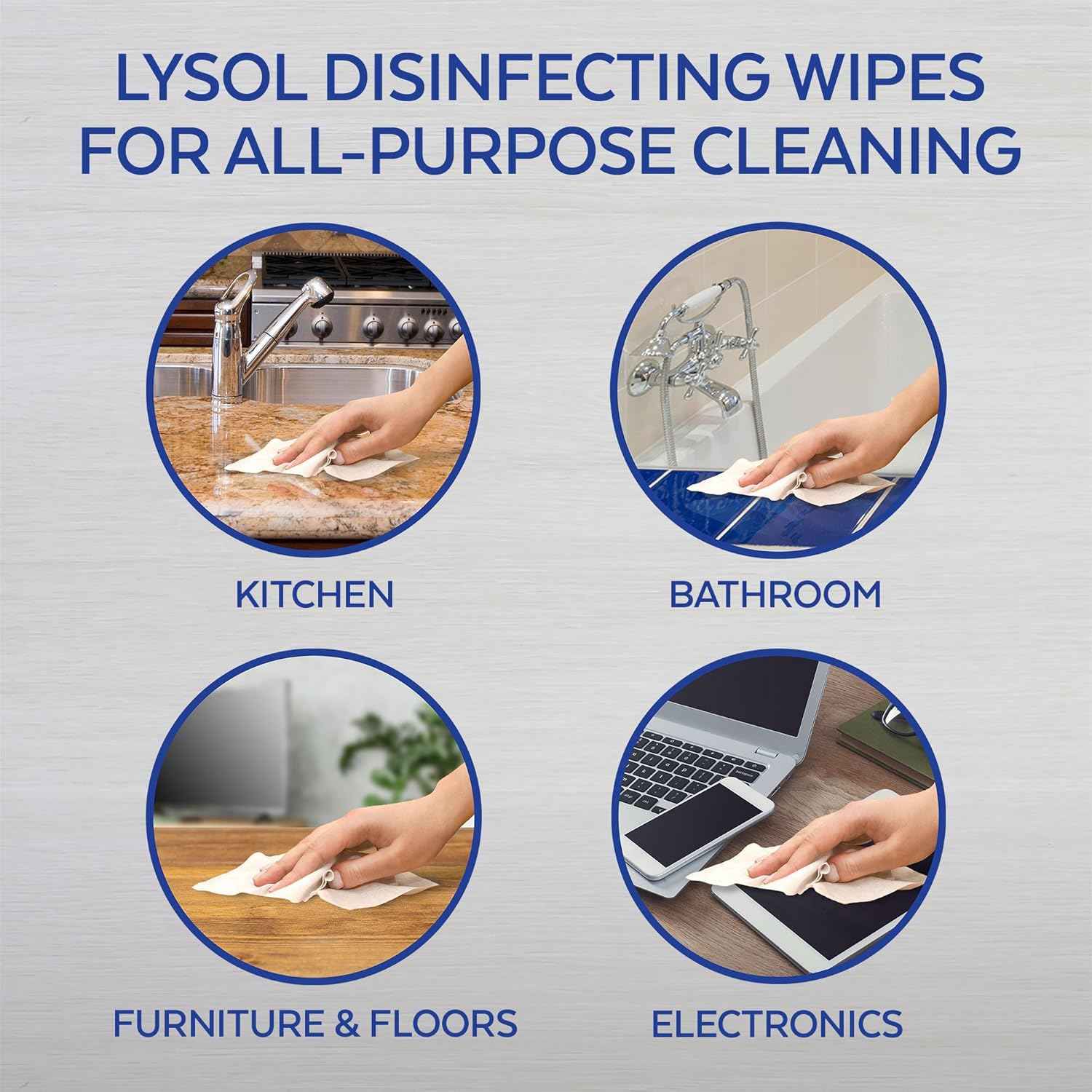 Lysol Disinfecting Wipes To-Go Pack, Lemon Scent, 15 Count (Pack of 2)