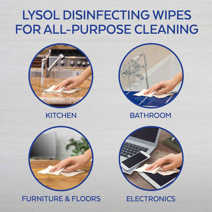 Lysol Disinfecting Wipes To-Go Pack, Lemon Scent, 15 Count (Pack of 2)