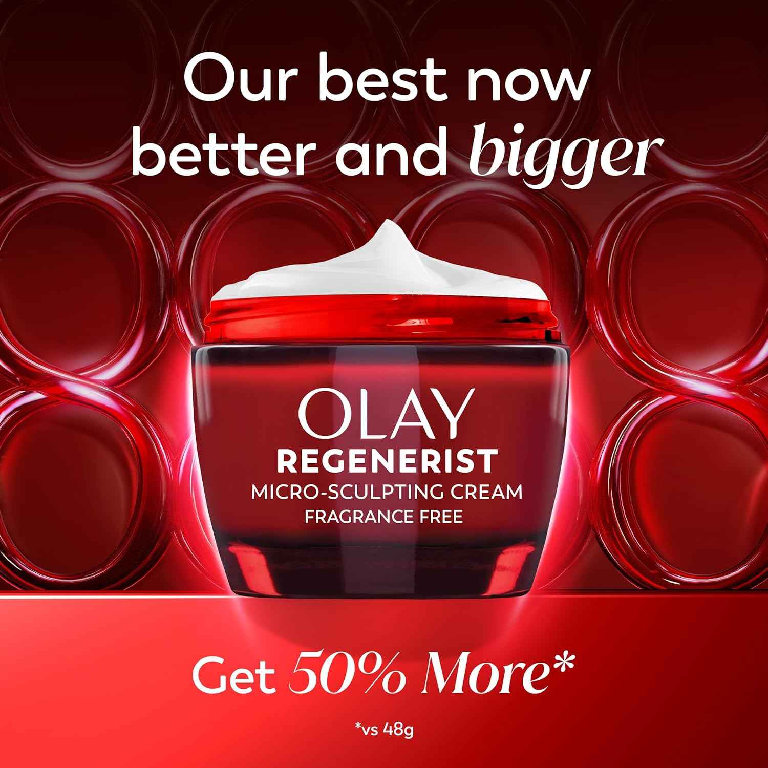 Olay Face Moisturizer, Regenerist Micro-Sculpting Cream for Women, Anti-Wrinkle, Firming Skin Care - Triple Collagen Cream, Peptide, Hyaluronic Acid, Niacinamide