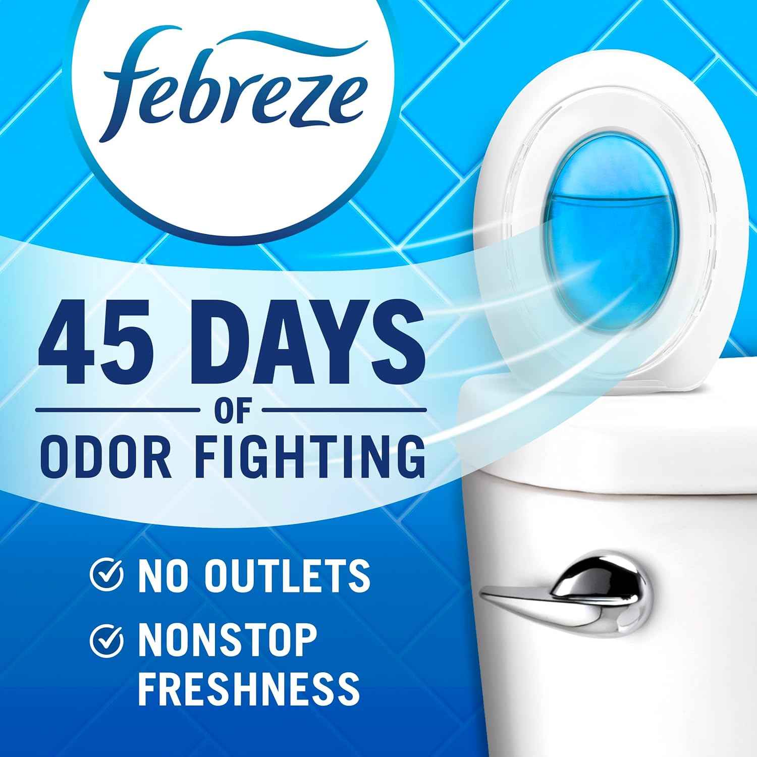 Febreze Multicolor Bathroom Air Freshener, Plug in Alternative, Air Fresheners for Home, Bathroom, Kitchen, and Closet