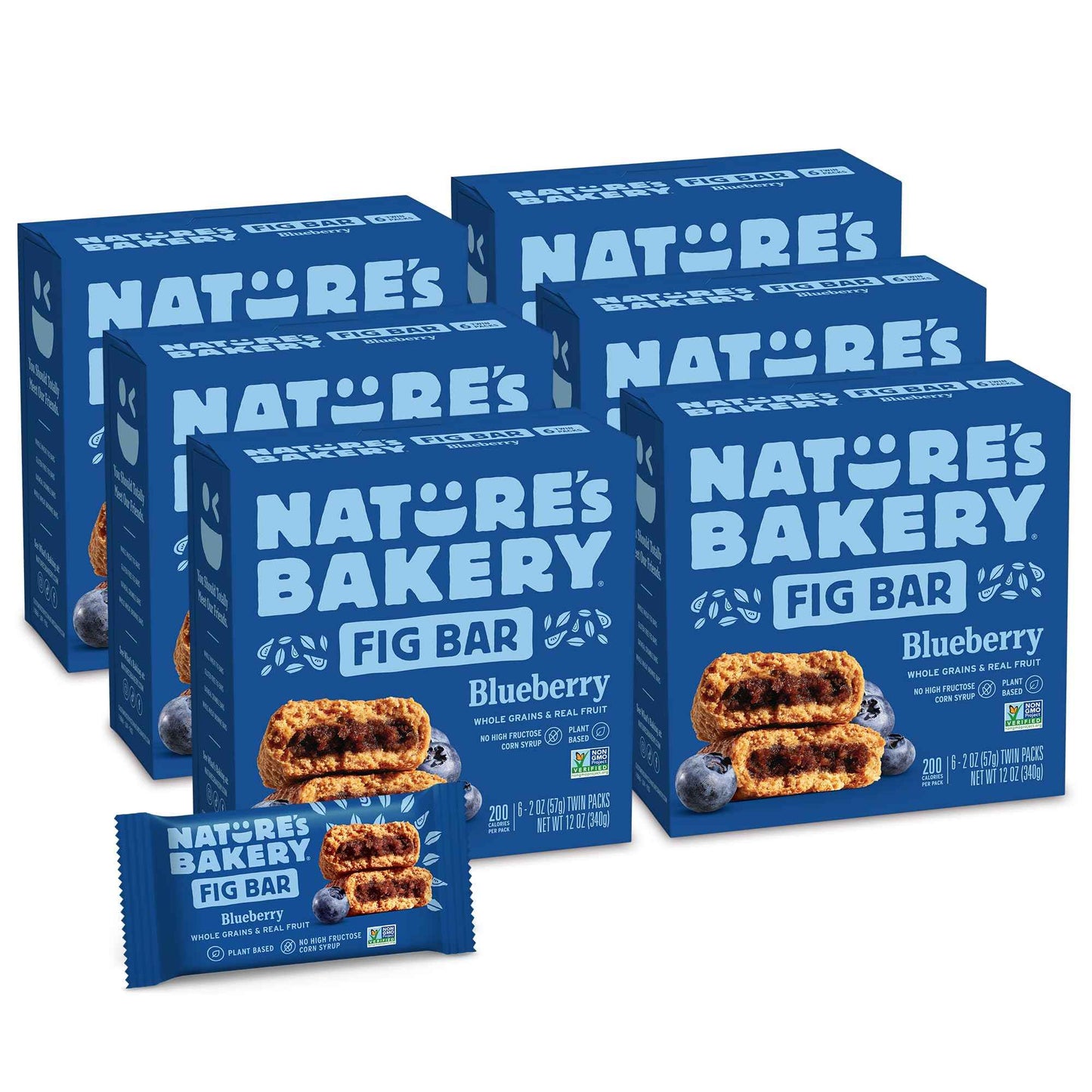 Nature's Bakery Whole Wheat Fig Bars, Real Fruit, Vegan, Non-GMO, Snack bar