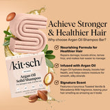 Kitsch Argan Oil Shampoo Bar – Repairing Hair Shampoo for Women & Men – Strengthening, Nourishing Hair Care, Reduce Breakage & Boost Elasticity – Silicone, Paraben & Sulfate Free - Made in USA, 3.2 oz