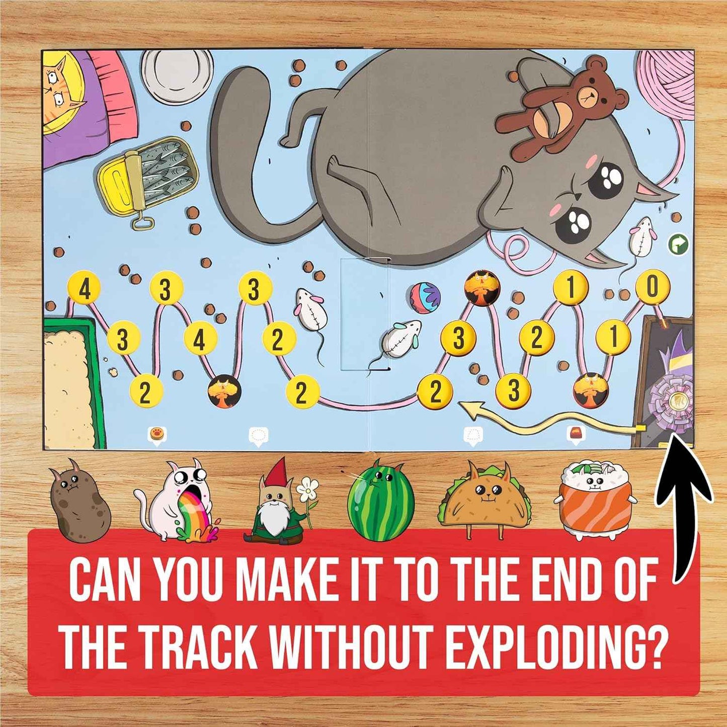 Exploding Kittens: The Board Game - The Action Packed Party Game to Celebrate 10th Birthday - 2-6 Players Aged 7+ - Great for Adults, Teens, Collectors, Kids