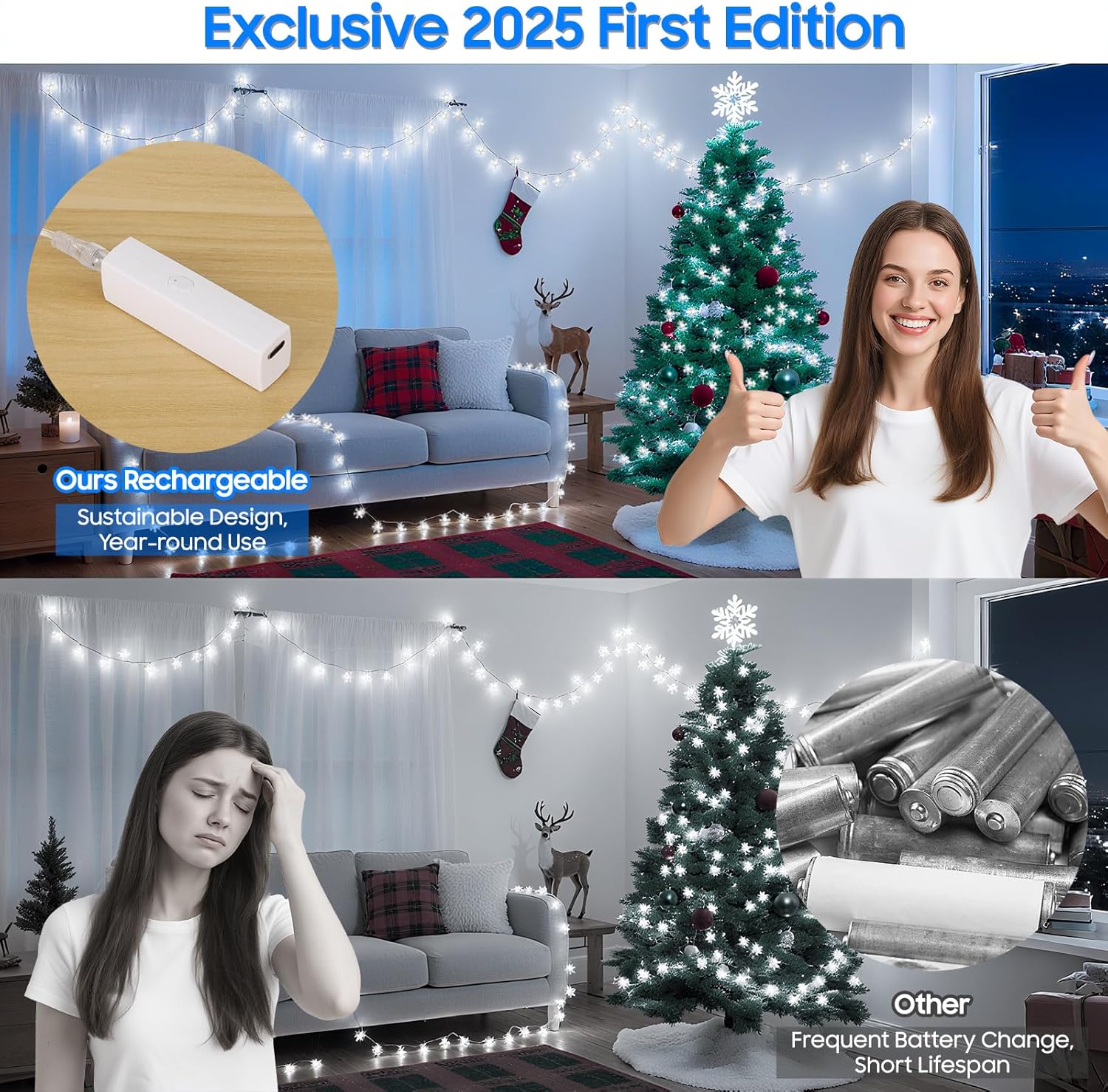 Lakumu_Christmas_Lights_Snowflake,_20FT_40_LED_String_Lights_Battery_Operated,_8_Modes_Timer_Rechargeable_Fairy_Lights_Indoor_for_Bedroom_Room_Party_Home_Xmas_Tree_Decor,_Cool_White