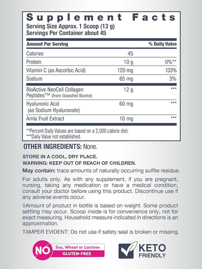 NeoCell_Super_Collagen_Powder,_Collagen_Plus_includes_Vitamin_C_&_Hyaluronic_Acid,_Promotes_Healthy_Hair,_Beautiful_Skin,_&_Nail_Support,_Collagen_Type_1_&_3,_12g_Collagen_per_Serving,_20.6_Oz