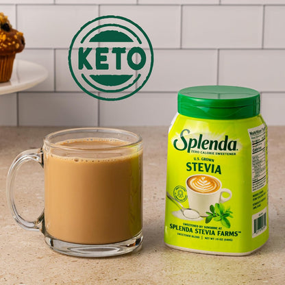 SPLENDA_Stevia_Zero_Calorie_Sweetener,_Plant_Based_Sugar_Substitute_Granulated_Powder,_19_oz_Jar