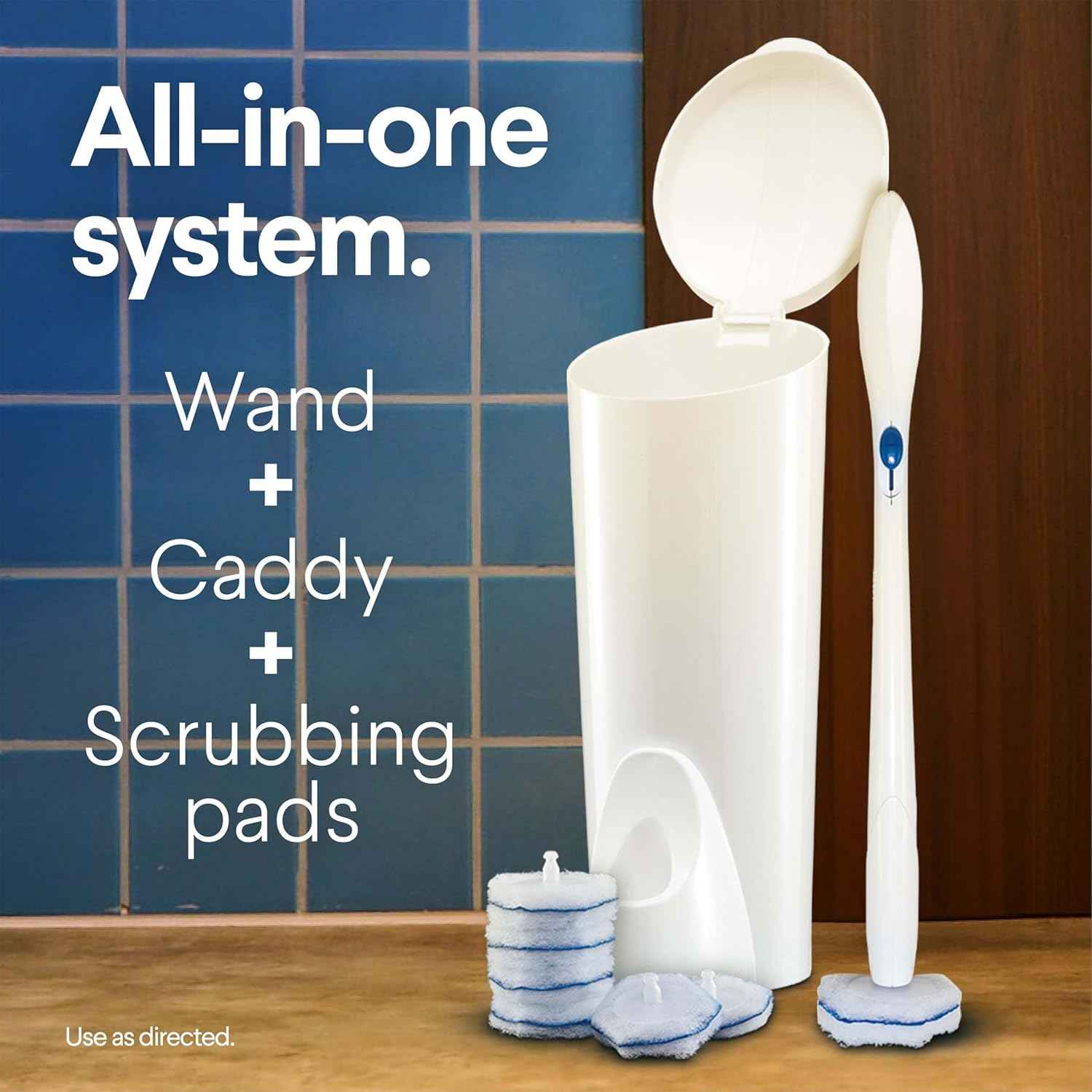 Clorox ToiletWand Disposable Toilet Cleaning System, Spring Cleaning Essential, ToiletWand, Storage Caddy, and Disinfecting ToiletWand Scrubbing Pad Refills