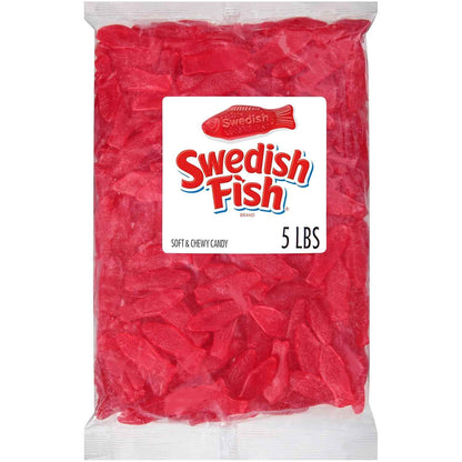 SWEDISH FISH Soft & Chewy Gummy Candy, Bulk Candy, 5 lb