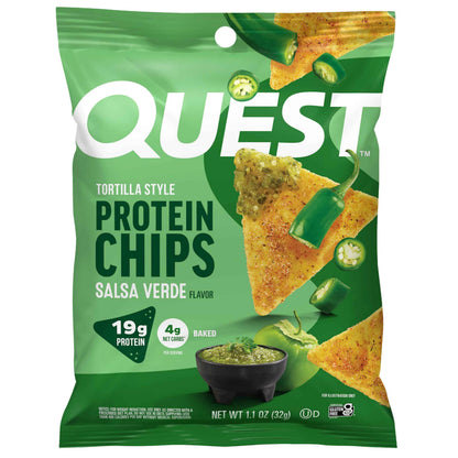 Quest Nutrition Tortilla Style Protein Chips, 20g Protein, 3g Net Carbs, Low Carb, Gluten Free, 1.1 oz