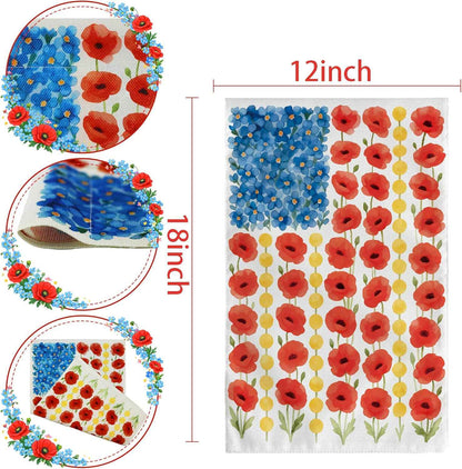 Memorial Day Decorations - Spring Garden Flag for Easter Summer | 12x18 Inch Double Sided Patriotic American Flag for Outdoor Outside Yard USA Celebration 4th of July Decor - 250 Anniversary USA Merchandise