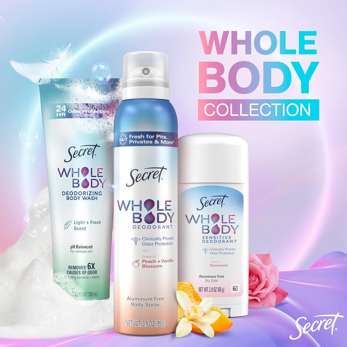 Secret_Whole_Body_Deodorant_Stick_for_Women,_Naturally_Derived_Ingredients,_Unscented,_Aluminum_Free_Deoderant_Stick,_72_HR_Odor_Protection,_2.4_oz