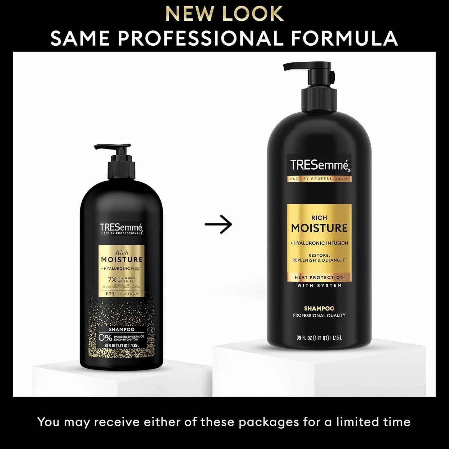 TRESemmé Rich Moisture Hydrating Shampoo with Pump for Dry Hair Formulated With Pro Style Technology 39 Fl Oz