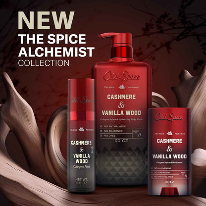 Old Spice Aluminum Free Deodorant for Men, The Spice Alchemist Collection, 24/7 Cologne Infused Scent, No Trade Off Formula, Free of Parabens & Phthalates