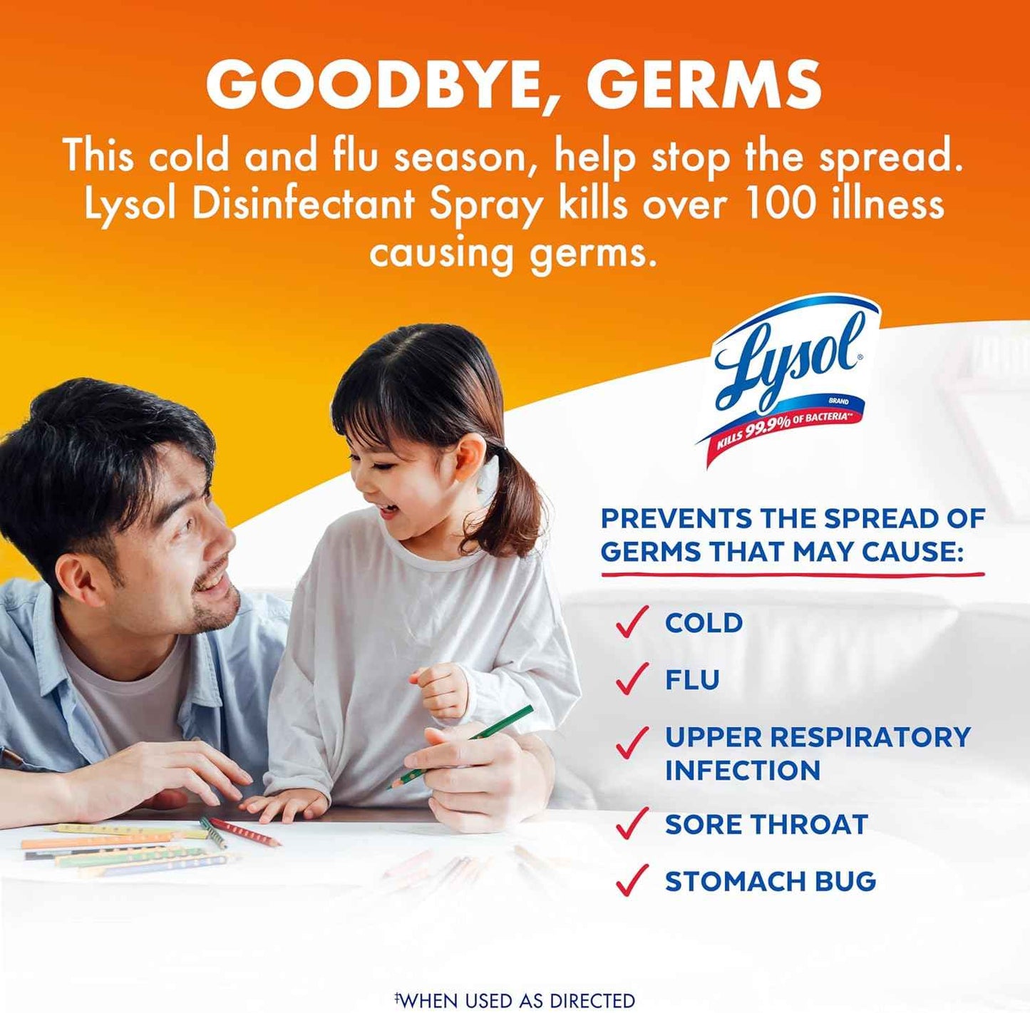Lysol Disinfectant Spray, Sanitizing and Antibacterial Spray, For Disinfecting and Deodorizing
