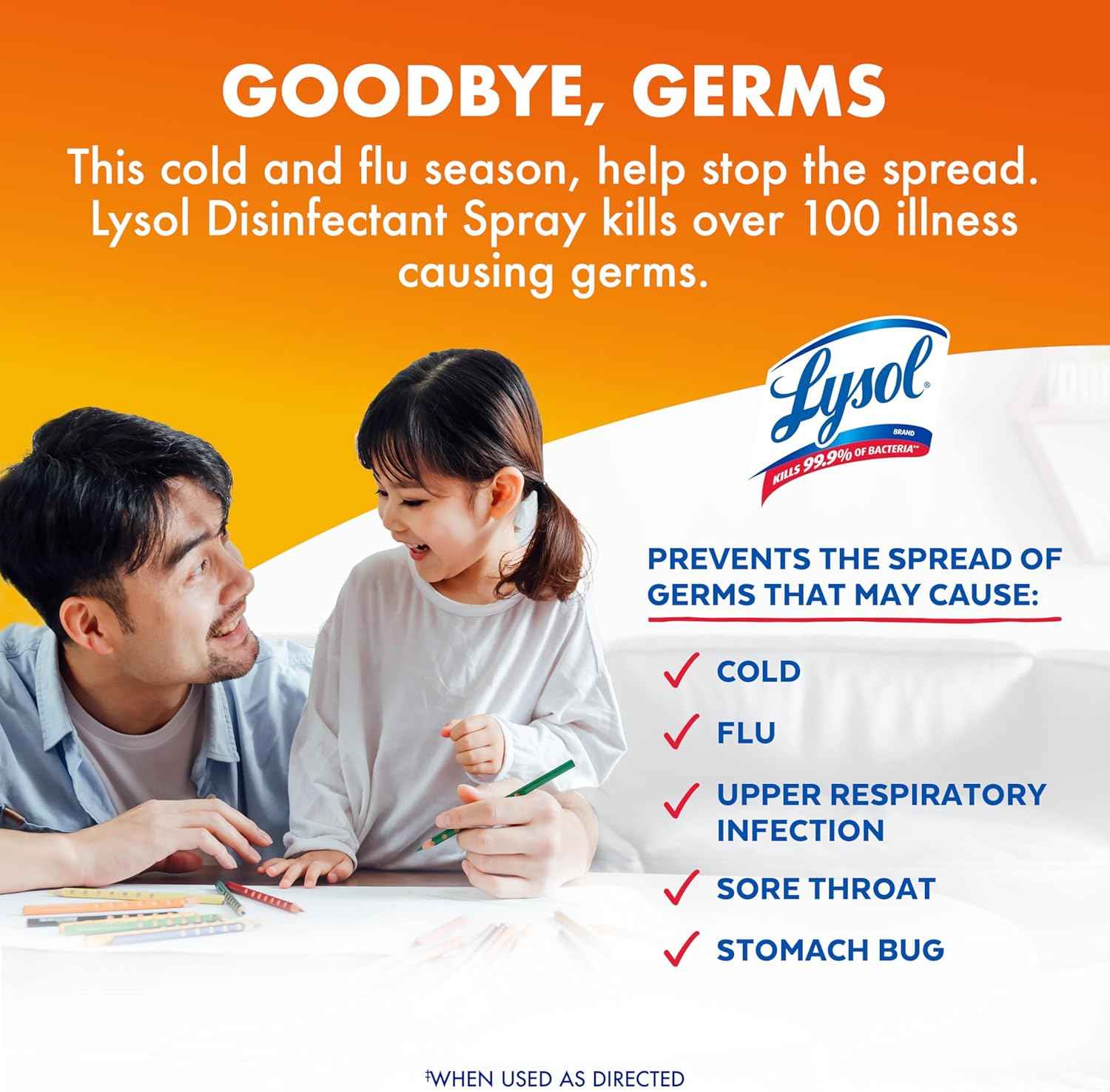 Lysol Disinfectant Spray, Sanitizing and Antibacterial Spray, For Disinfecting and Deodorizing