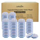 Upgraded 60pcs Toilet Wand Refills fits Clorox Toilet Wand, Thickened Cleaning Layer, Won’t Fall Apart, Disposable Bathroom Cleaning Scrub Pads with Fresh Scent, for Home & Commercial Use