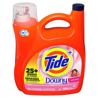 Tide Plus Boost of Ultra Downy Liquid Laundry Detergent, Laundry Detergent Liquid with Long-Lasting Freshness