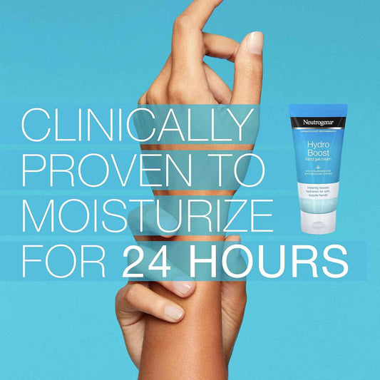 Neutrogena Hydro Boost Hydrating Hand Gel Cream with Hyaluronic Acid for Instantly Quenched, Soft & Supple Hands, Lightweight, Non-Greasy & Quick Absorbing Hand Lotion, Travel Size, 3 Oz