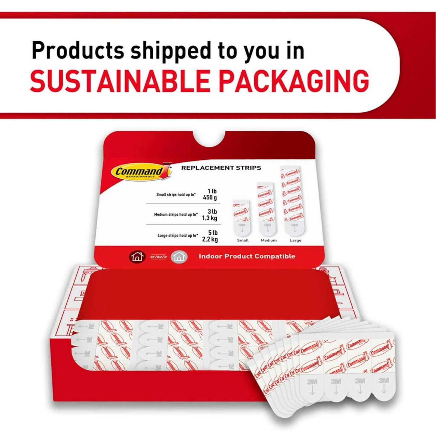 Command Poster Strips Value Pack, Damage-Free Poster Hangers, No Tools Requried, Great for Home, Room, Wall, Office, and Dorm Decor, White Adhesive