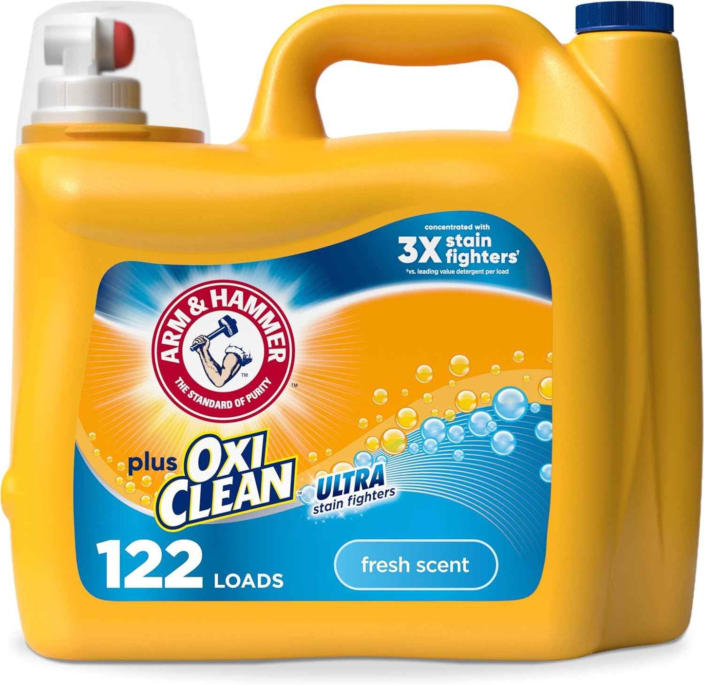 ARM & HAMMER Plus OxiClean Ultra Stain Fighters Liquid Laundry Detergent, Stain Remover for Clothes
