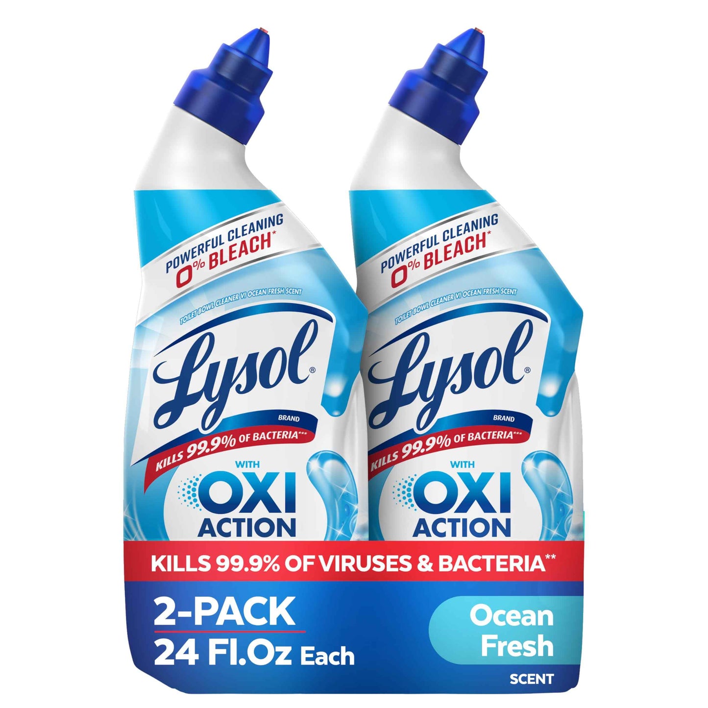 Lysol Toilet Bowl Cleaner, Max Strength Bathroom Cleaning Supplies, Toilet Bowl Cleaner Clinging Gel, Home Essential, Instant Stain Removal, Disinfecting and Deodorizing