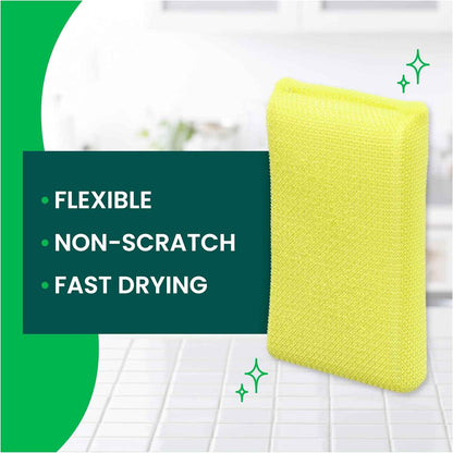 Scotch-Brite Dobie Non-Scratch All-Purpose Scrub Pads, Reusable Scouring Sponges for Kitchen & Bathroom, Safe on Non-Stick Cookware