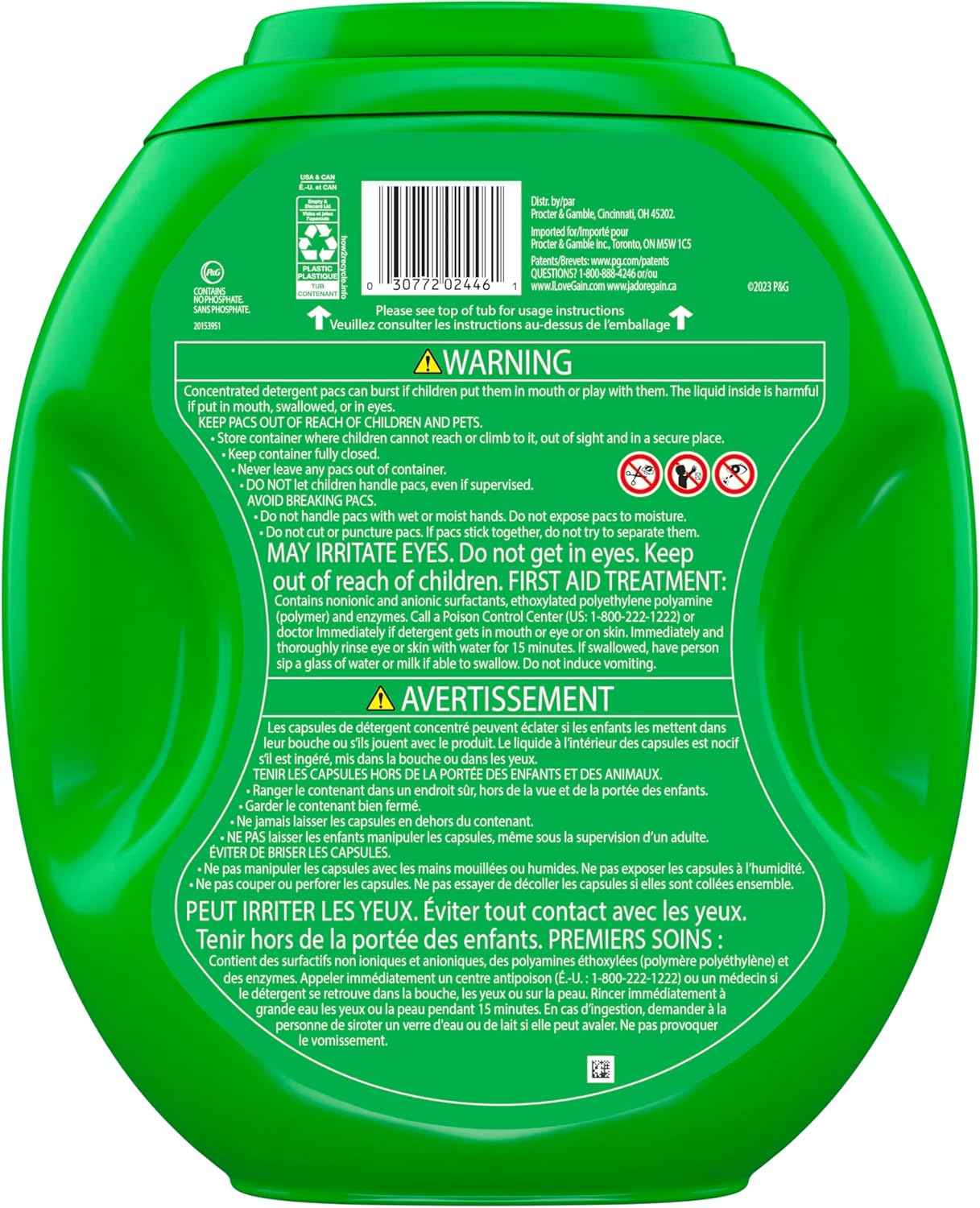 Gain Flings Liquid Washing Detergent Pods, Now with Odor Defense + Color Guard, Original Scent, 4-In-1 Liquid Laundry Detergent Pacs, Clean & Fresh, 112 Count (Packaging May Vary)
