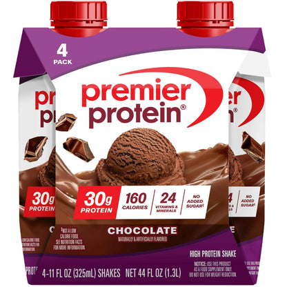 Premier Protein Shake, 30g Protein, No Added Sugar, 24 Vitamins & Minerals to Support Immune Health, Gluten-Free, 11 fl oz