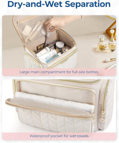 BAGSMART_Travel_Toiletry_Bag,_Large_Wide-open_Travel_Bag_for_Toiletries,_Makeup_Cosmetic_Travel_Bag_with_Handle-Black