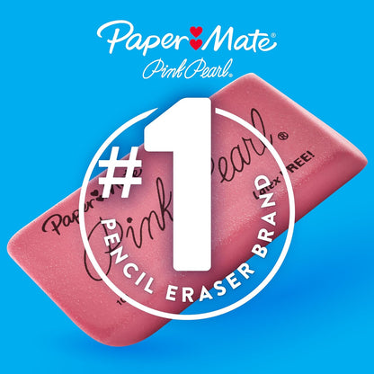Paper_Mate_Erasers,_Pink_Pearl,_12_Count_-_Latex_Free_and_Smudge_Resistant,_Back_to_School,_Teacher_Supplies