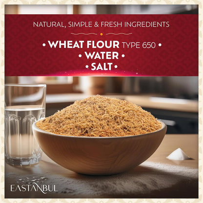 Eastanbul_Baked_&_Shredded_Kataifi_for_Dubai_Chocolate,_Toasted_Kataifi,_Kadayif_Pastry_Dough_for_Milk_Pudding,_Shredded_Fillo_Dough,_Roasted_Katifi_Muhallebi_Kadaifi_Sprinkles_Crushed_Katafi_Topping,_Vegan_Food,_8.81oz/250g