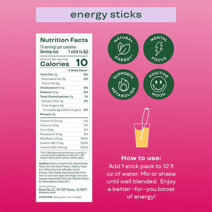 Bloom_Nutrition_Energy_Drink_Powder_Packets,_Sugar_Free_Energy_Drink_Mix_with_L-Theanine,_B_Vitamins_&_Natural_Caffeine,_On_the_Go_Powder_Sticks_for_Natural_Energy,_10_Calories_(10_Pouches_(Pack_of_1),_Strawberry_Watermelon)