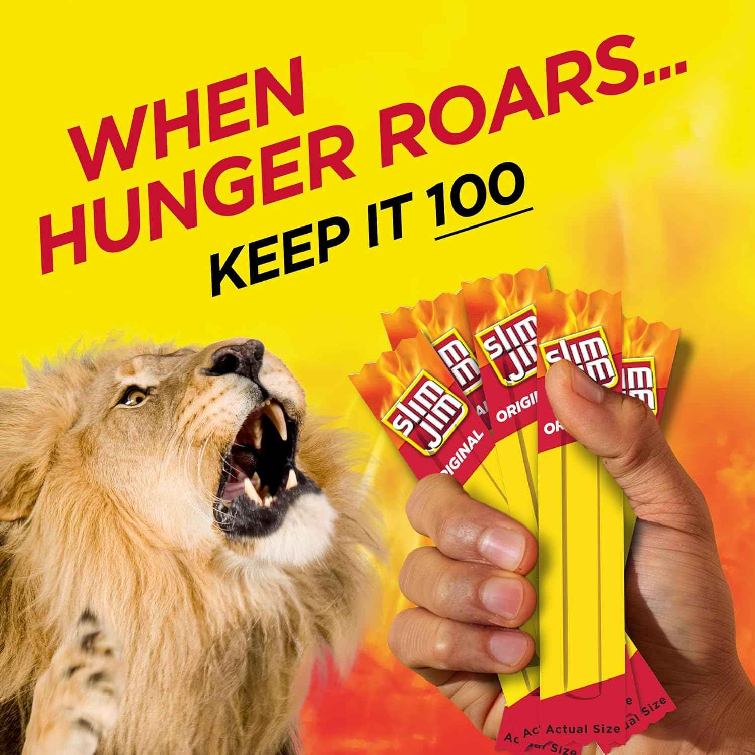 Slim Jim Smoked Meat Sticks, 6g Protein Per Serving, Snack Size, Father's Day Bulk Snack Gifts