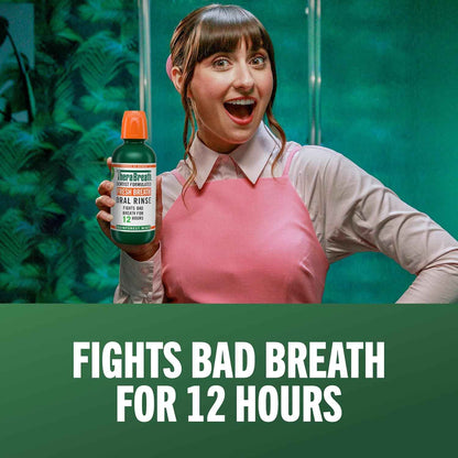 TheraBreath Fresh Breath Mouthwash, Rainforest Mint, Alcohol-Free, 16 Fl Oz (2-Pack)
