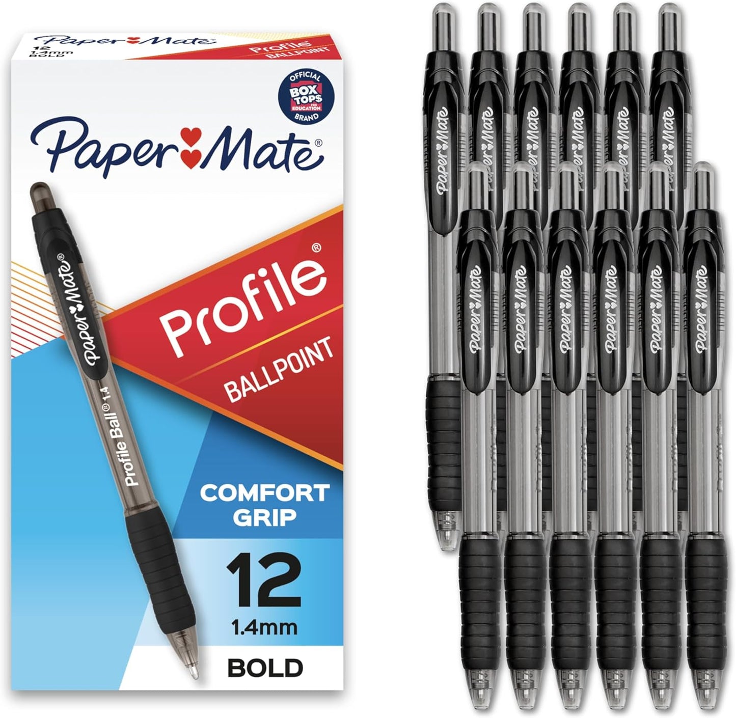 Paper_Mate_Profile_Retractable_Ballpoint_Pens,_Bold_Point_(1.4mm),_Black,_12_Count