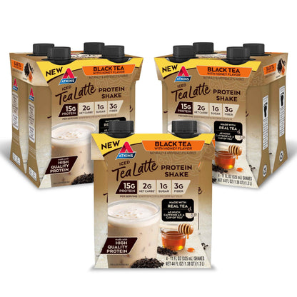 Atkins Iced Coffee Protein Shake, 15g Protein, 4g Net Carbs, 1g Sugar, Low Carb, Keto Friendly, High Protein Shake