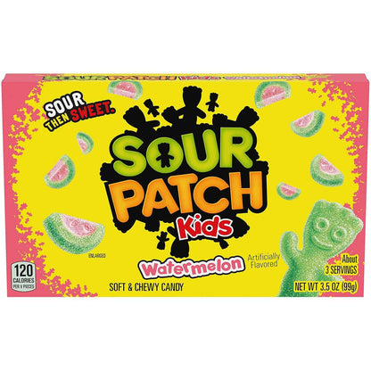 SOUR PATCH KIDS Watermelon Soft & Chewy Candy, Bulk Candy, 12 - 3.5 oz Boxes