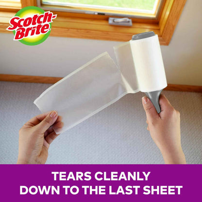 Scotch-Brite Pet Hair Pickup Extra Sticky Lint Roller, Designed for Removing Fur + Fluff on Couches, Clothes, Dog and Cat Beds, & More