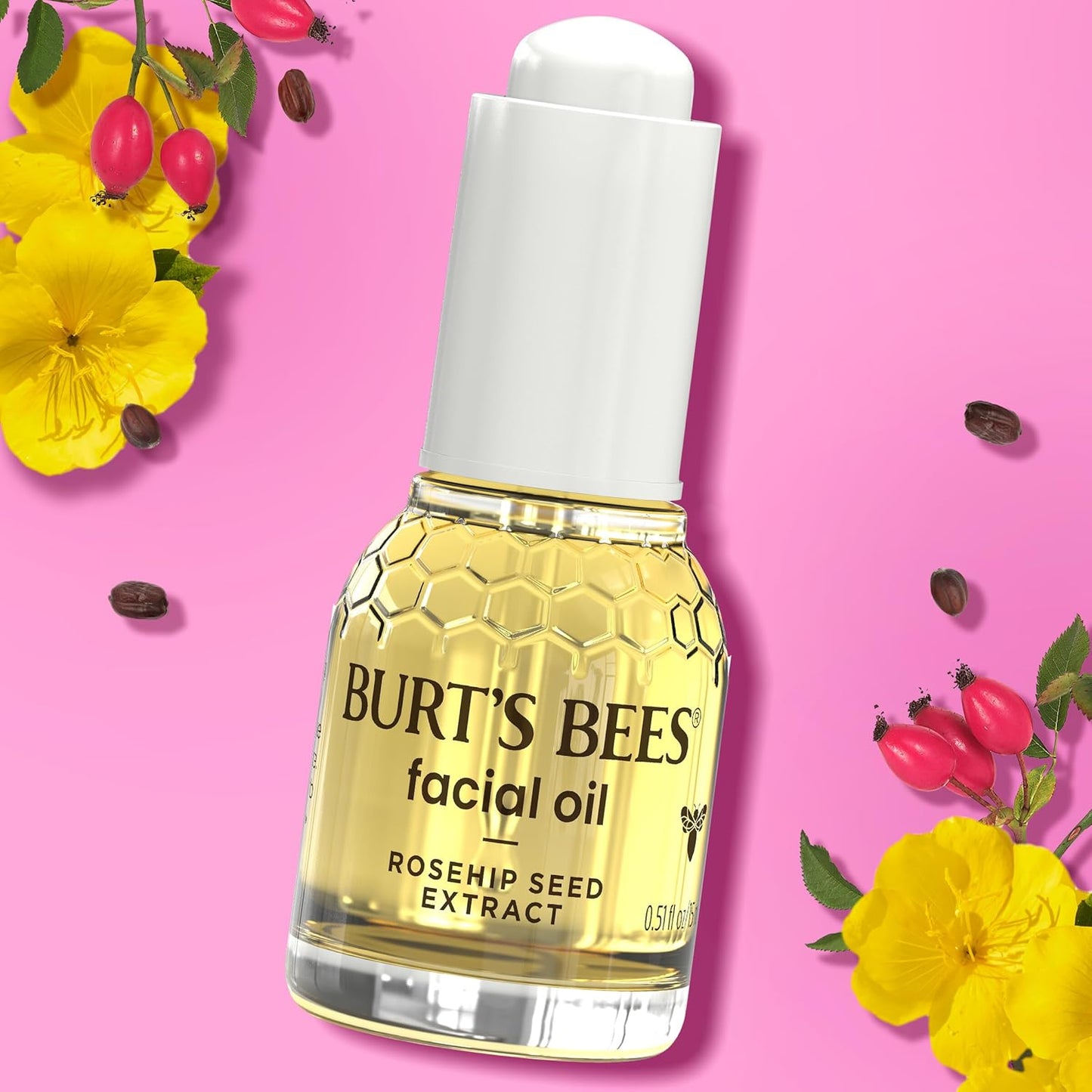 Burt's_Bees_Gua_Sha_Face_Oil_With_Rosehip_Seed_Extract,_Reduces_Appearance_of_Fine_Lines_and_Wrinkles,_Use_with_Ice_Roller_&_Facial_Tools,_Natural_Origin_Skin_Care,_0.51_fl._oz.