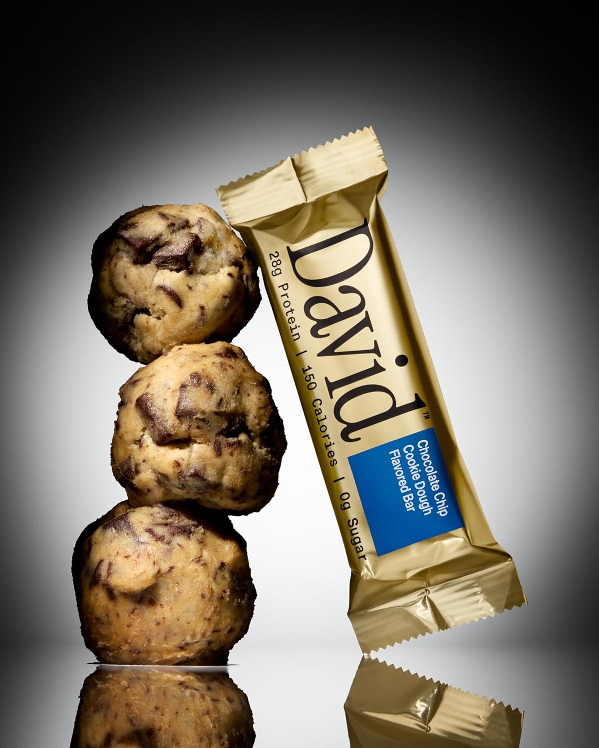 David_High_Protein_Bars_-_0g_of_Sugar,_Low_Carb,_Gluten_Free_-_28g_of_Protein,_150_Calories_-_On-The-Go_Snack_-_Chocolate_Chip_Cookie_Dough_Flavor,_Pack_of_12