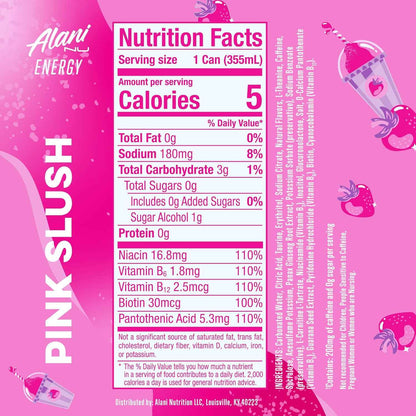 Alani Nu, Sugar Free, Low Calorie Energy Drinks, 200mg Caffeine, Biotin, B Vitamins, Zero Sugar, 10 Calories