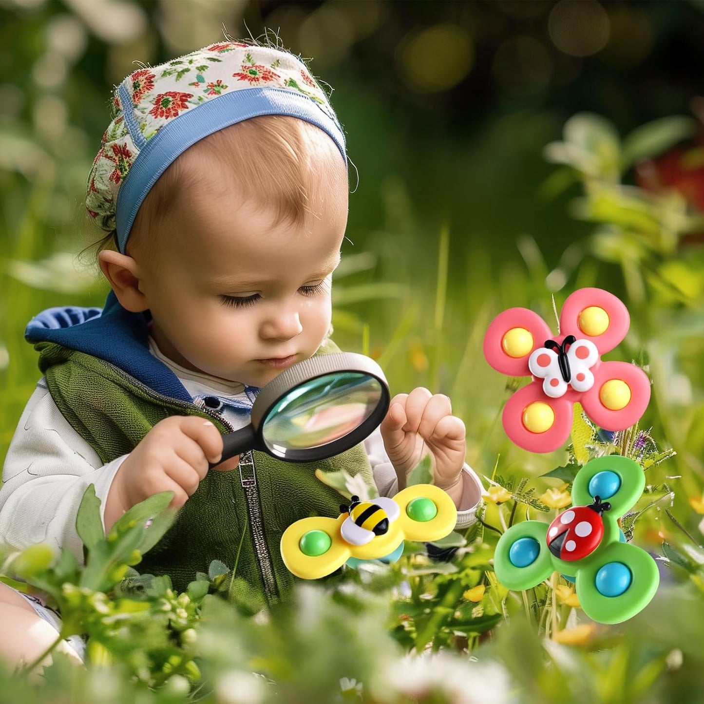 ALASOU_3PCS_Suction_Cup_Spinner_Toys_for_1_2_Year_Old_Boy_Girl_Birthday_Gift|Spinning_Top_Baby_Bath_Toy_for_Kids_Ages_1-3|Sensory_Airplane_Travel_Toy_Easter_Basket_Stuffers_for_Toddlers_Infant