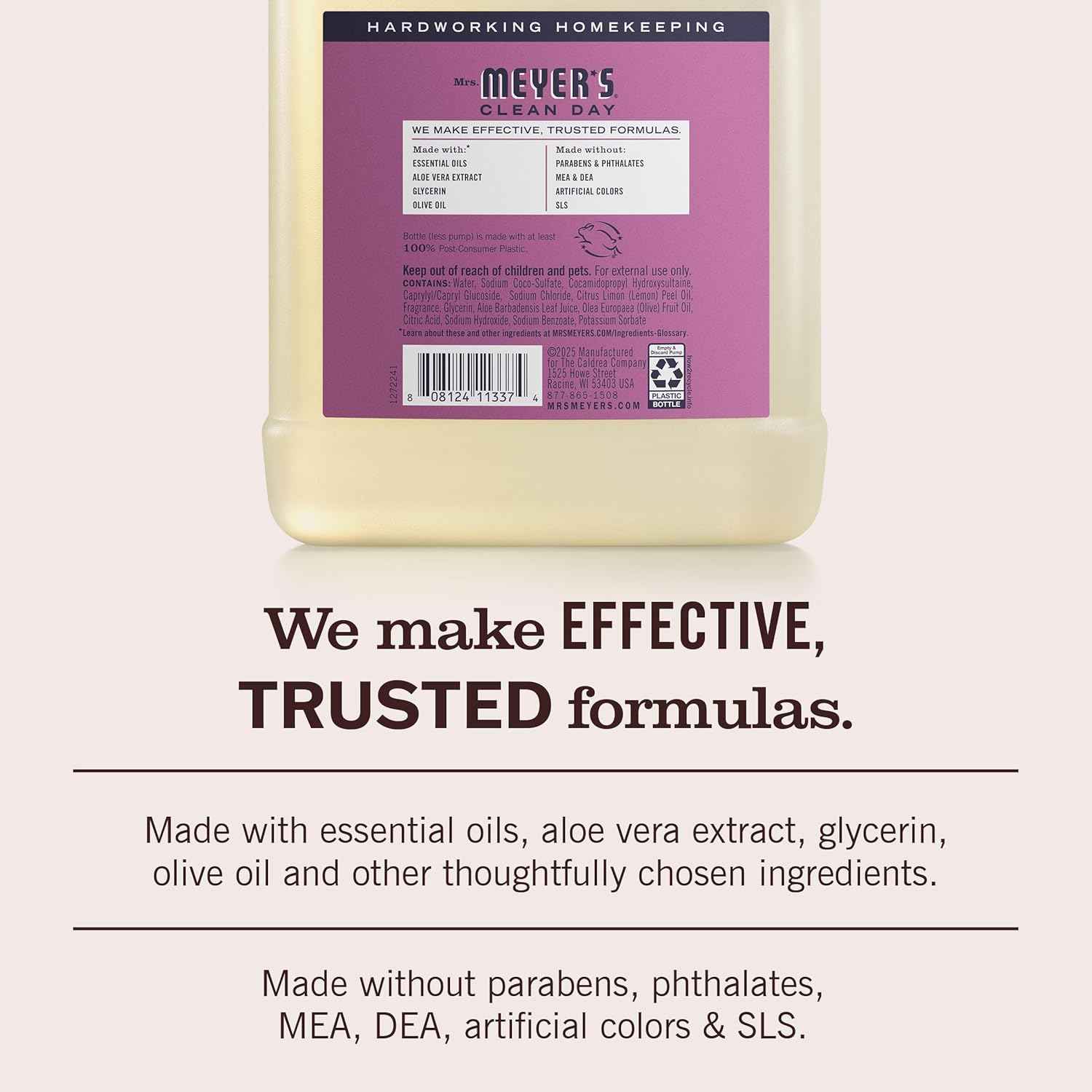 Mrs. MEYER'S CLEAN DAY Hand Soap Refill, Plum Berry Scent, 33 Fl Oz Bottle