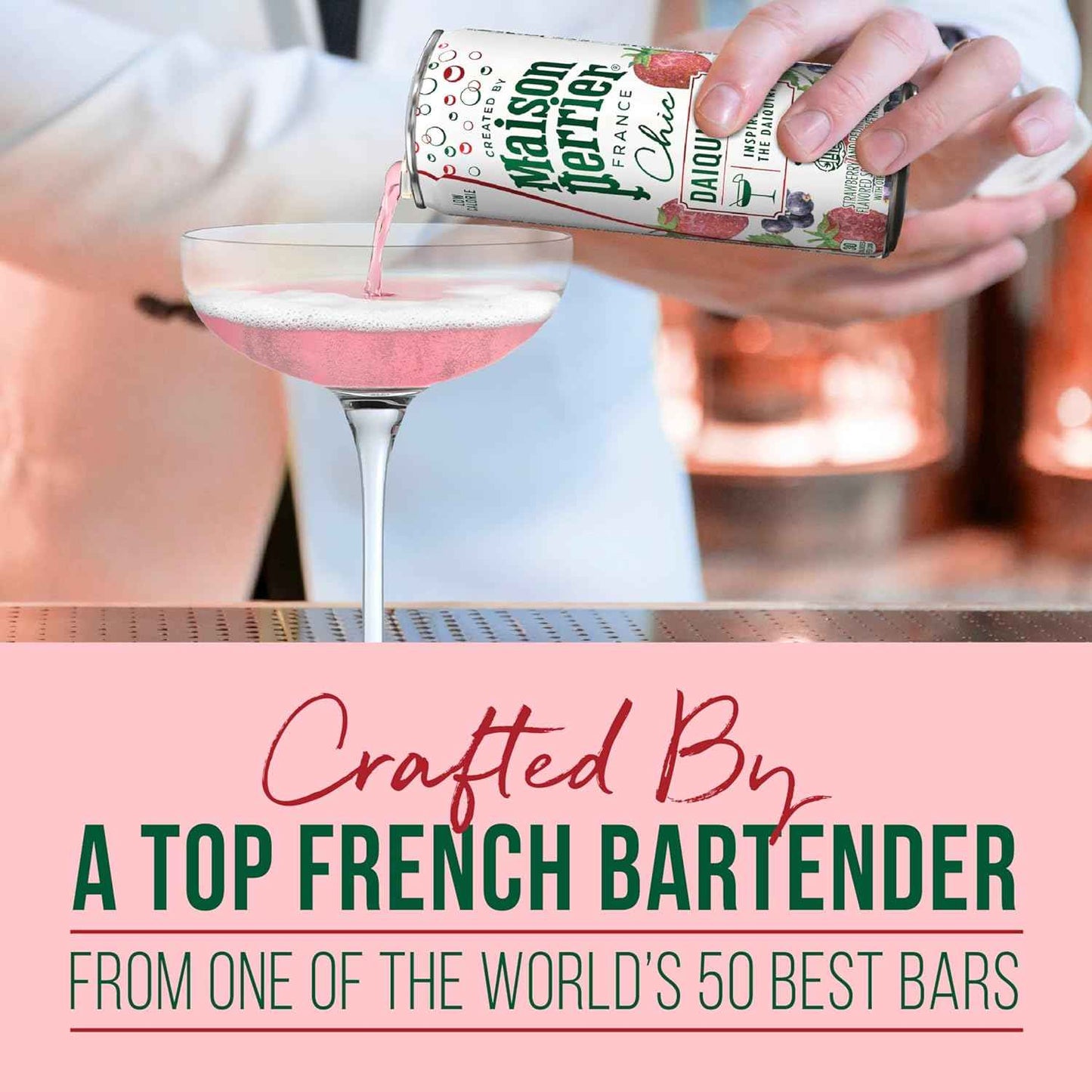Maison Perrier Chic Sparkling Beverage, Low Calorie, Mocktails, 12-Pack