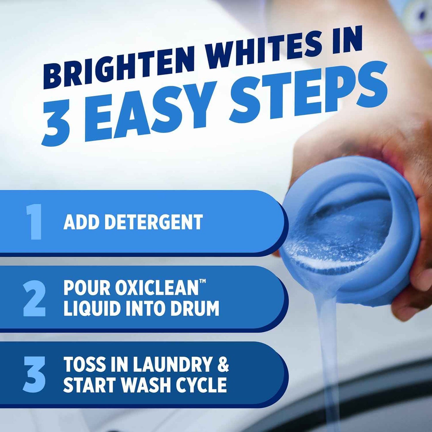 OxiClean White Revive Whitener & Stain Remover Liquid Additive, Water-Activated Oxygen Bleach for Laundry