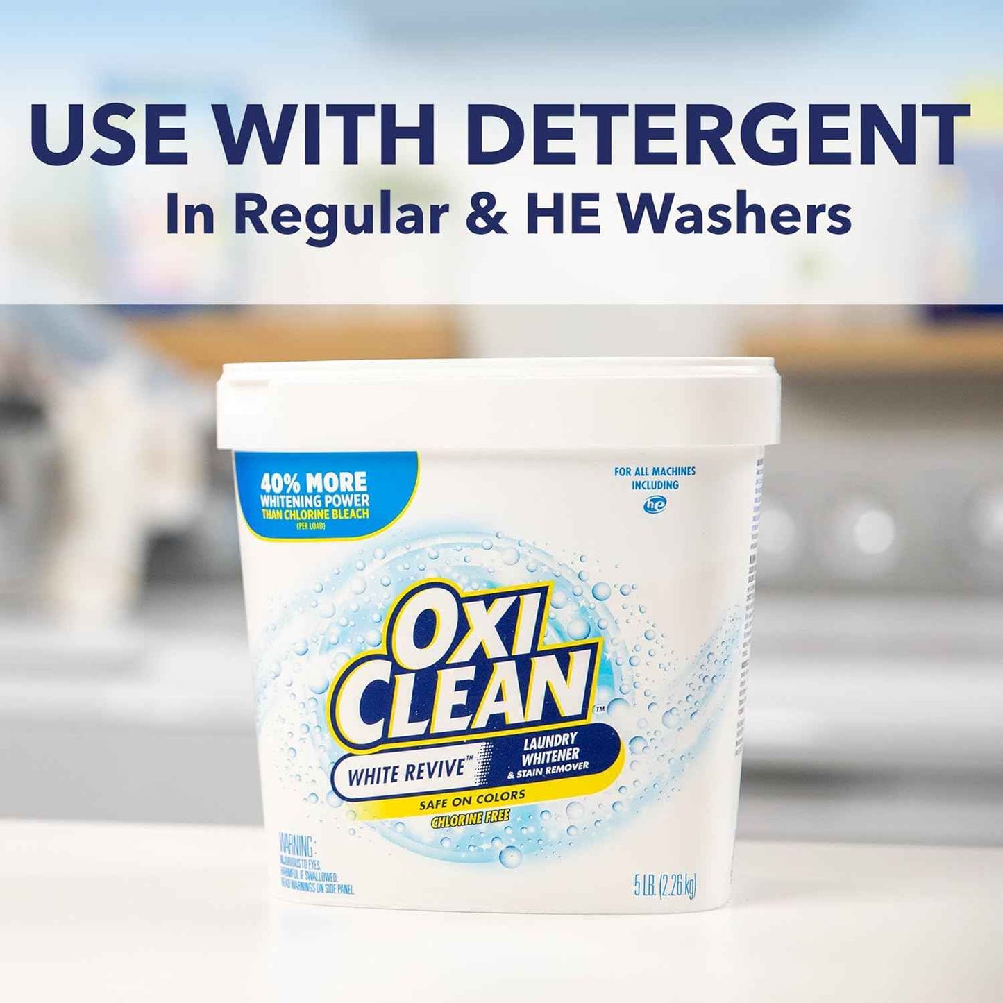 OxiClean White Revive Laundry Whitener and Stain Remover Powder, Alternative to Bleach for Laundry