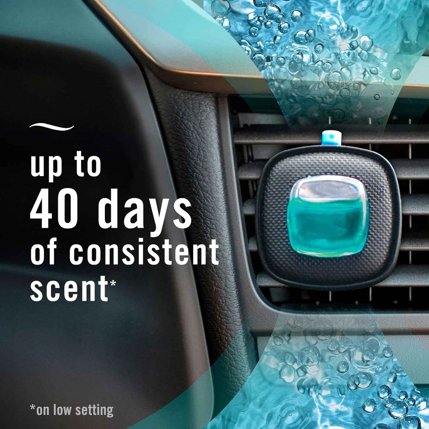 Febreze Car Air Freshener, Odor-Fighting Automotive Vent Clip, Scented Car Accessories, Long Lasting for Strong Odors