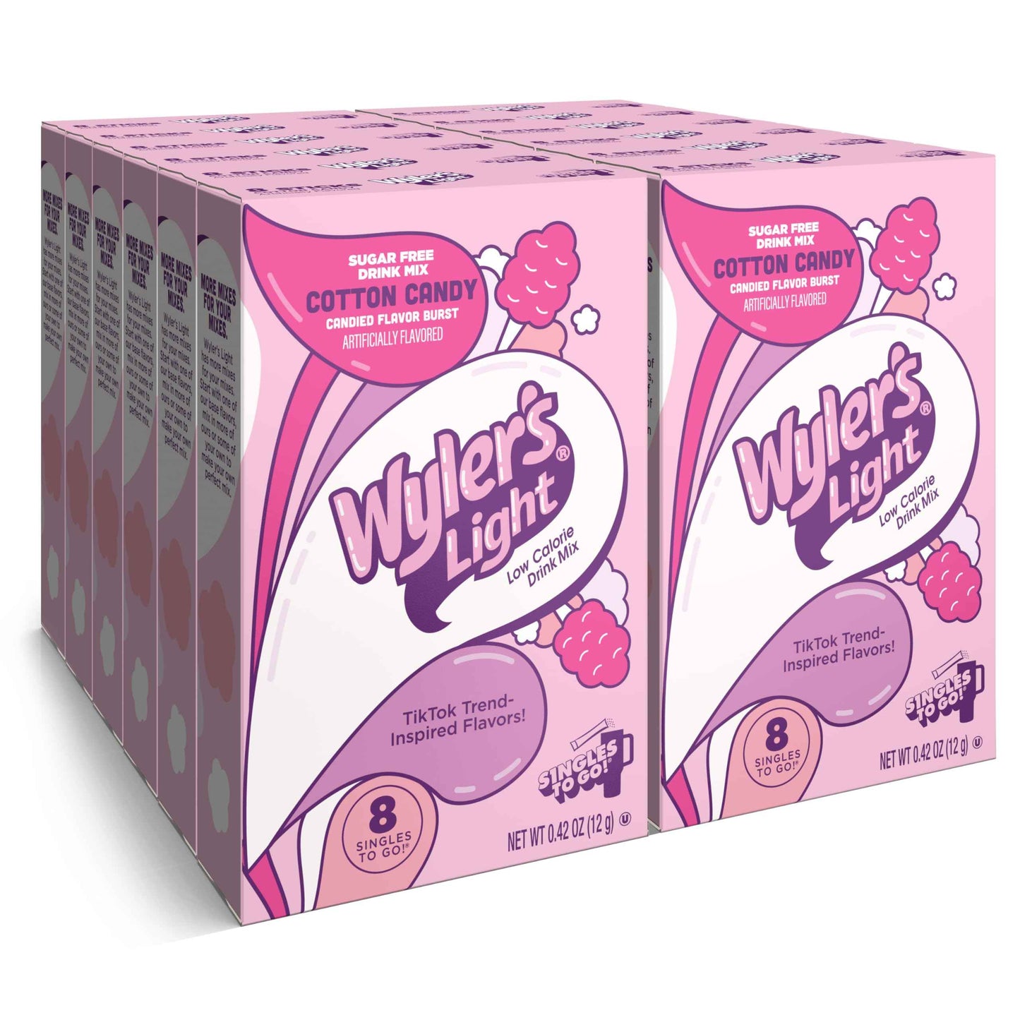 Wyler's Light Singles To Go Powder Packets, Water Drink Mix, 96 Servings, 8 Count x Pack of 12