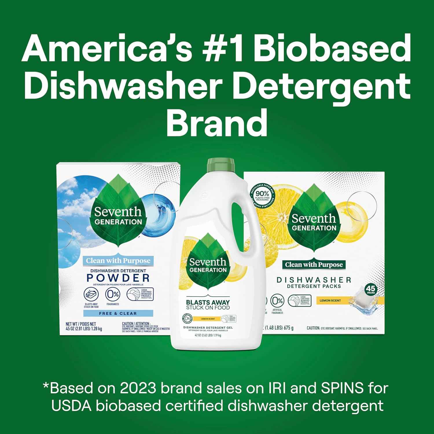 Seventh Generation Dishwasher Detergent Gel sparkling dishes dishwasher soap